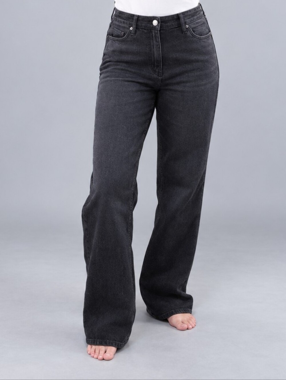 🥝No Boundaries High Rise Wide Leg Jeans – Washed Black – S (4–6)